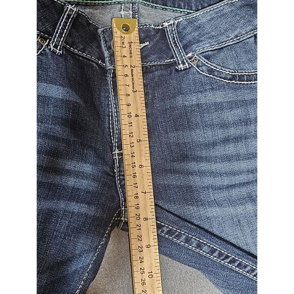 Wrangler Jeans Womens 5x32 Blue Boot Cut Western Cowgirl Rancher Rodeo Bedazzled - Picture 9 of 13